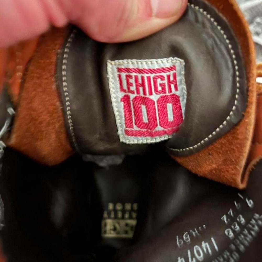 Lehigh 100 Vintage 70s/80s USA-Made Moc Toe Work‎ Boots Size 9EEE - Picture 7 of 8